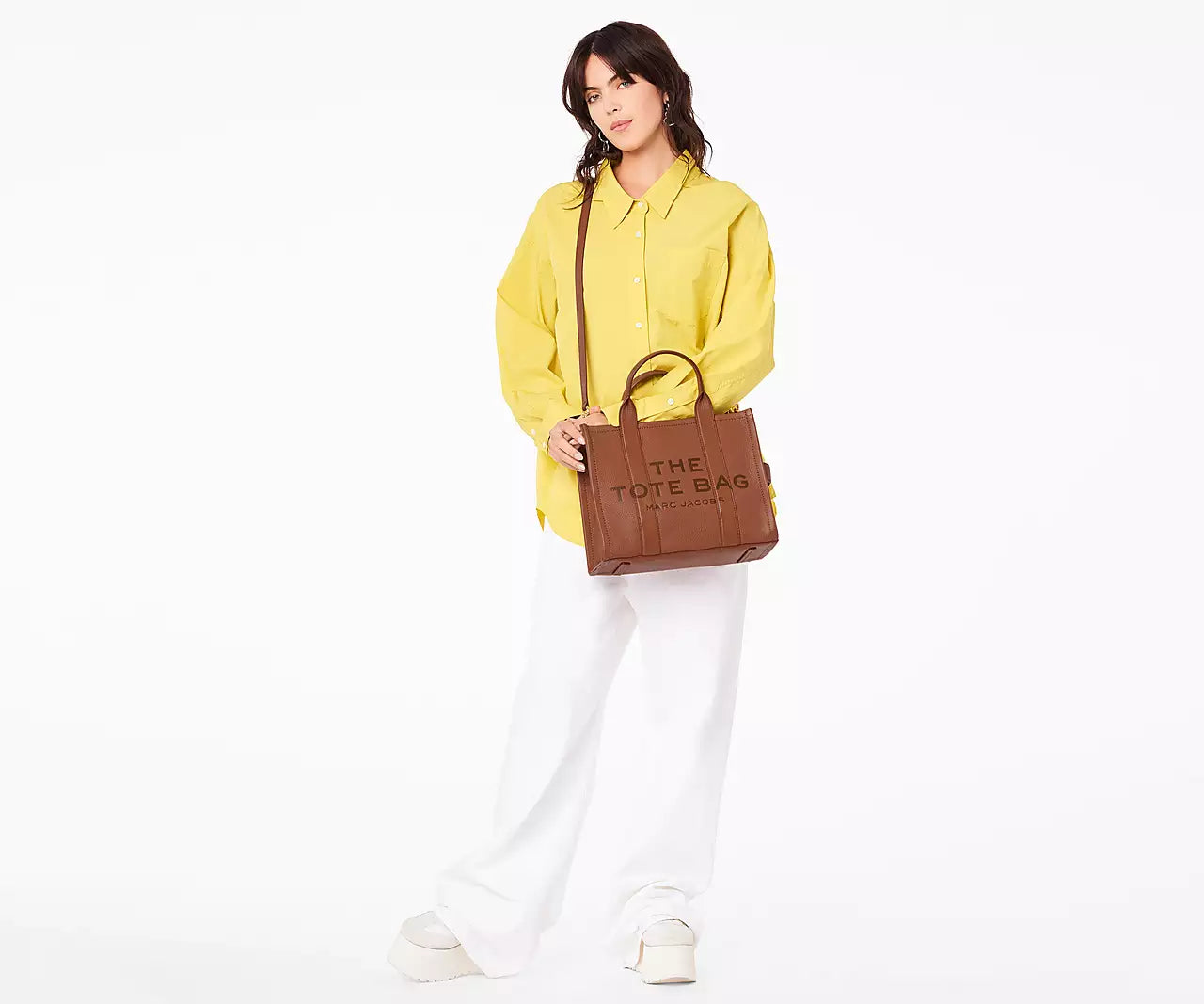 THE LEATHER MEDIUM TOTE BAG- Argan Oil