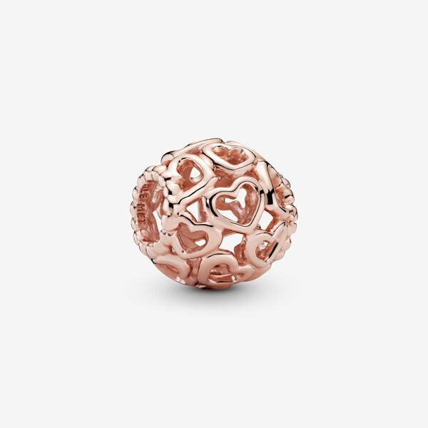 Hearts All Over Charm Rose Gold