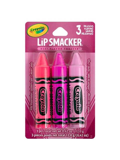 Lipsmacker Trio Balsamo Labial Crayola Tono pastel