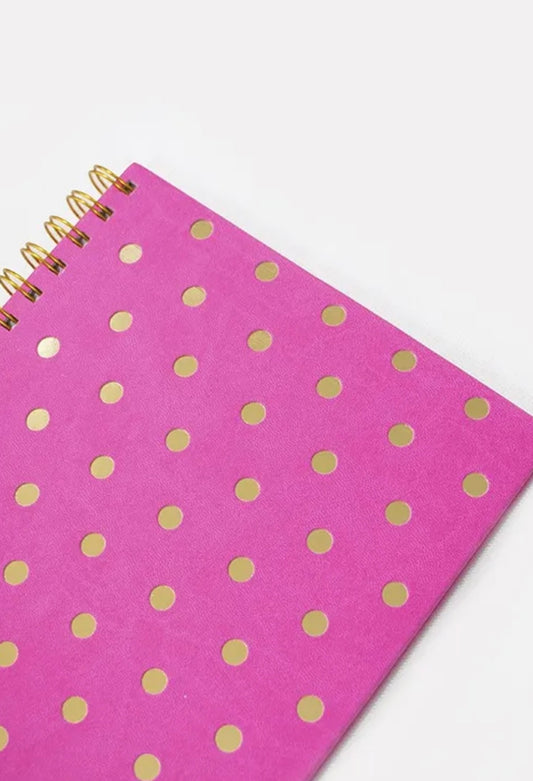 Libreta Dots dorados