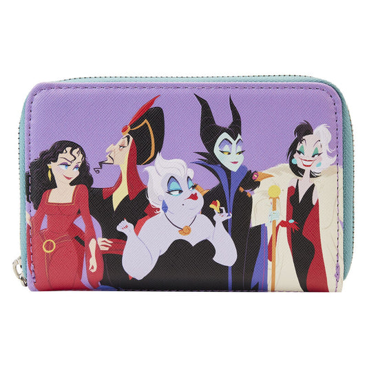 Disney Villains Color Block Zip Around Wallet