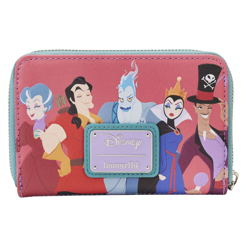 Disney Villains Color Block Zip Around Wallet