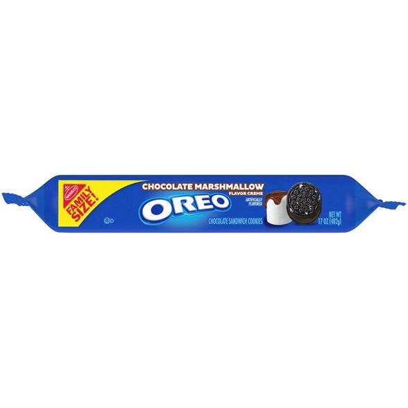 Oreo Chocolate Marshmallow Flavor Creme Chocolate Sandwich Cookies Family Size - 483 gr