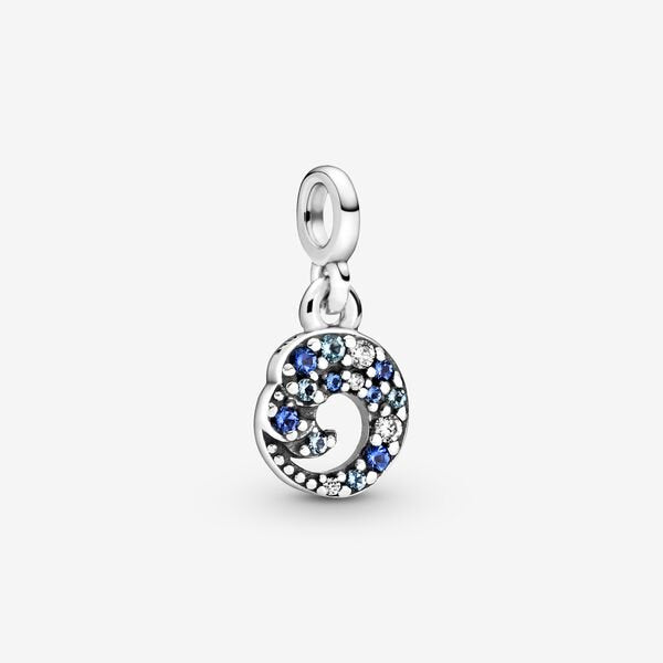 My Blue Ocean Wave Dangle Charm