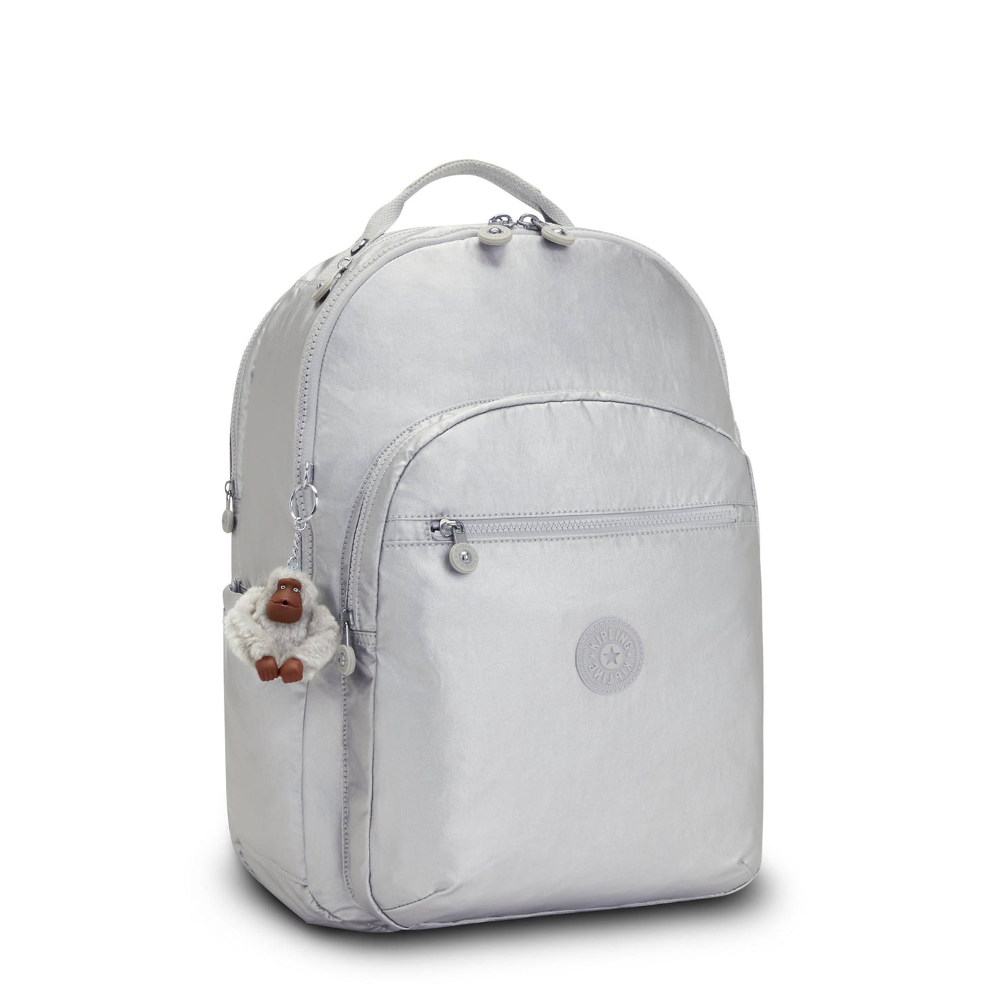 Seoul Extra Large Metallic 17" Laptop Backpack Bright Silver