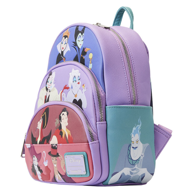 Disney Villains Color Block Triple Pocket Mini Backpack