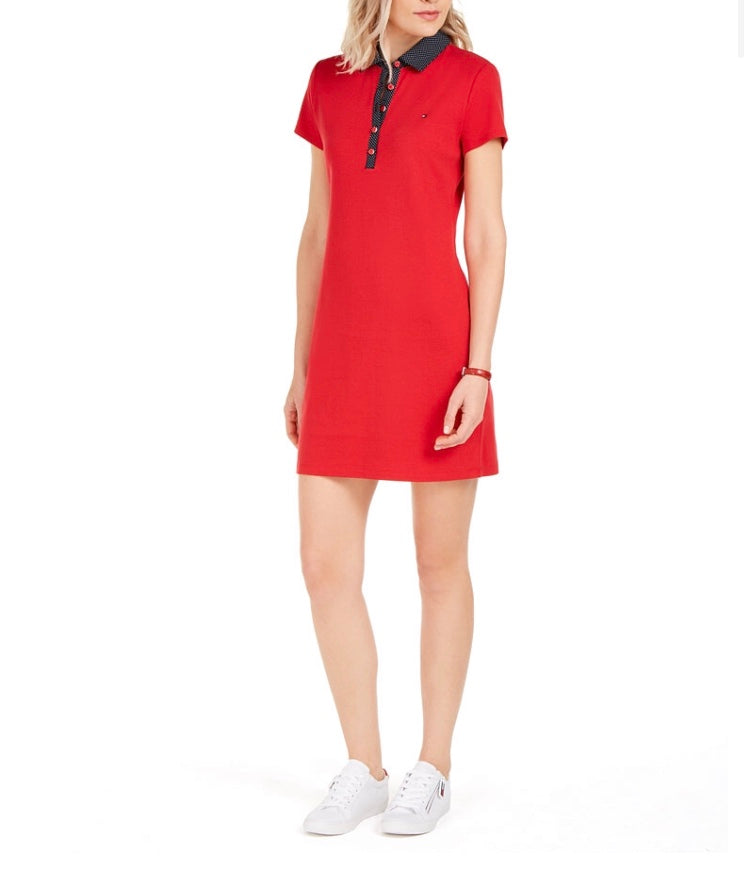 Tommy Hilfiger polo vestido rojo