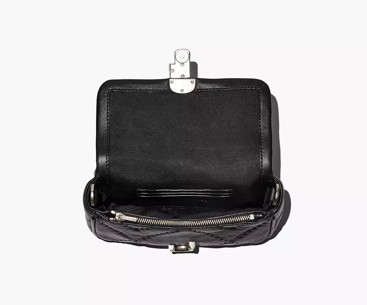THE QUILTED LEATHER J MARC MINI SHOULDER BAG- Black