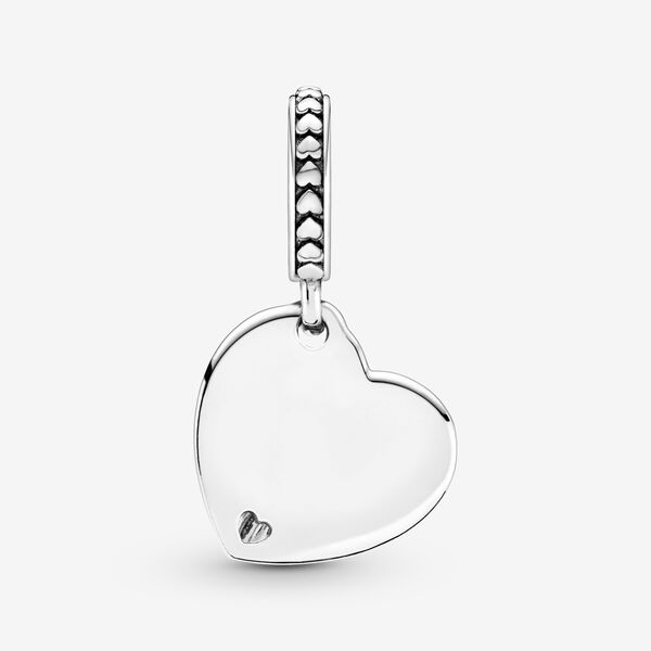 Two-Tone Family Tree Heart Dangle Charm