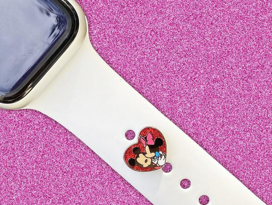 Apple Watch Charm Corazón Mickey & Minnie - Hecha a Mano