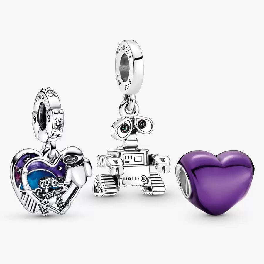 Disney Wall-E and Eve Charm Trio