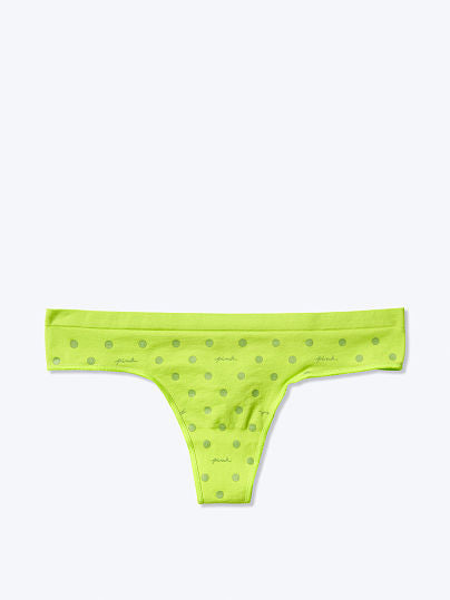 Victorias Secret Tanga LIME PUNCH DOTS