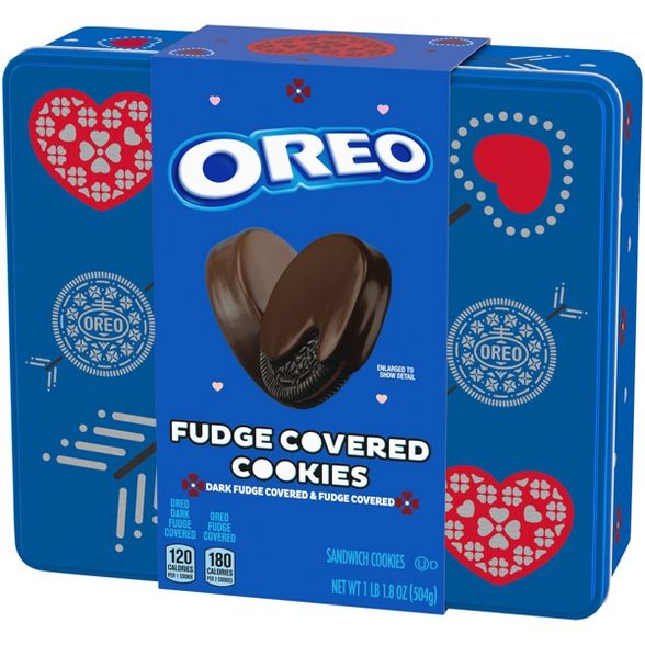 Valentine's Oreo Fudge Covered Tin - 504 gr