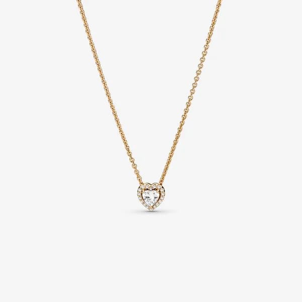 Elevated Heart Necklace Gold