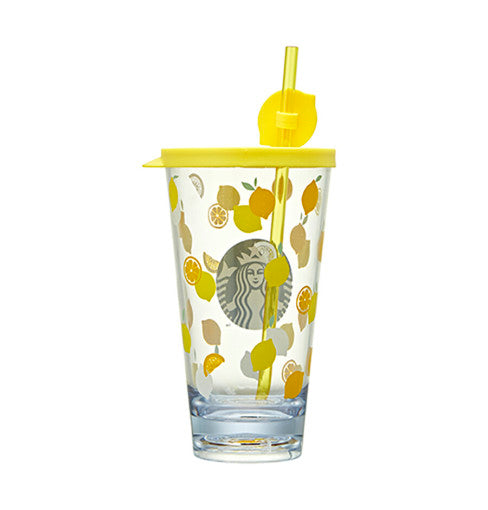 Vaso con Popote Limones