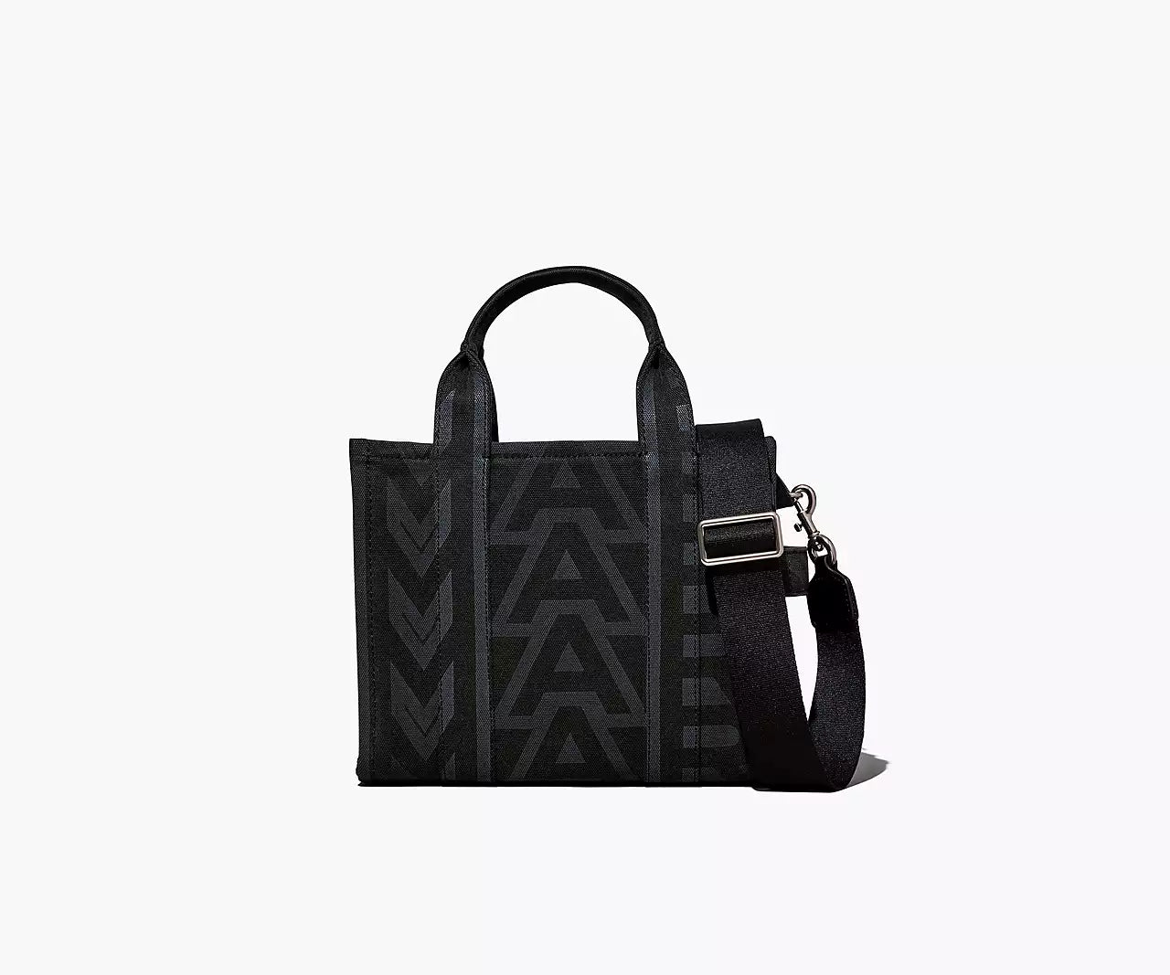 THE OUTLINE MONOGRAM MINI TOTE BAG- Black