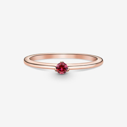 Red Solitaire Ring