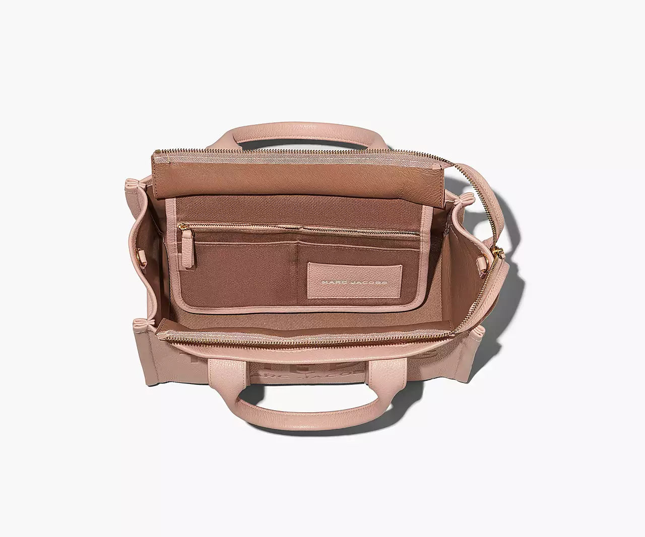 THE LEATHER MEDIUM TOTE BAG- Rose