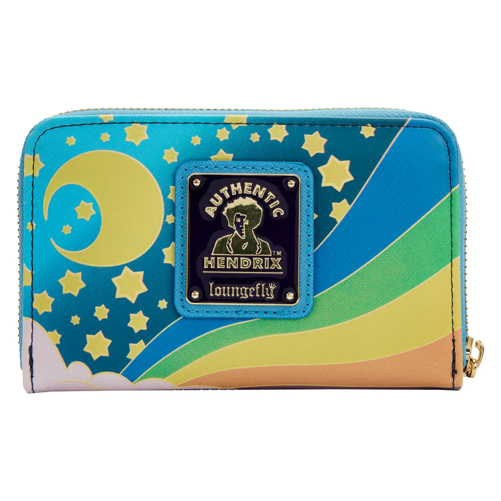 Jimi Hendrix Psychedelic Glow Landscape Zip Around Wallet