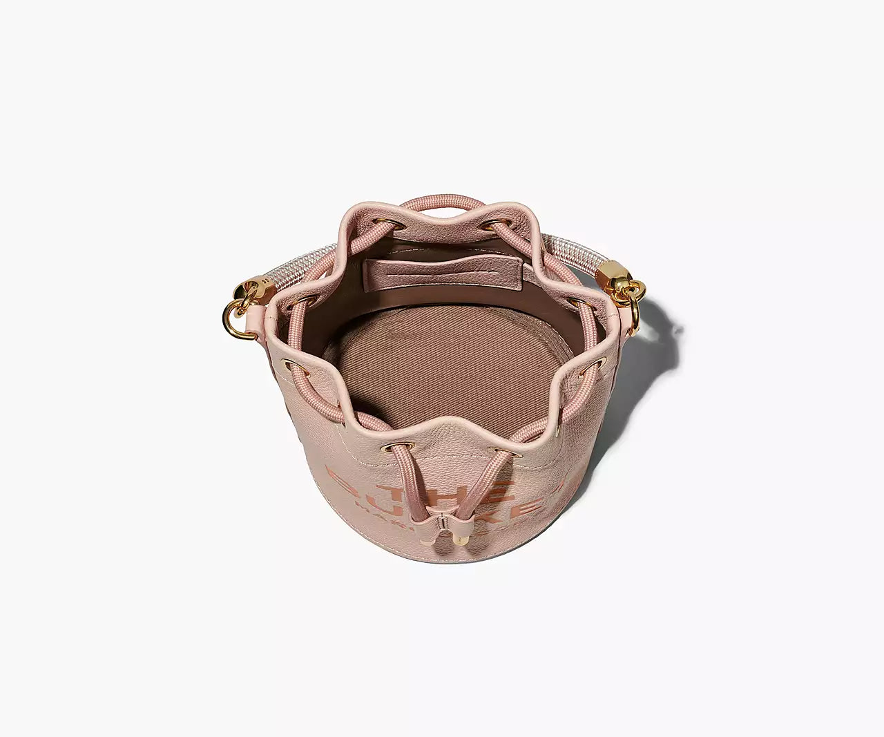 THE LEATHER BUCKET BAG- Rose