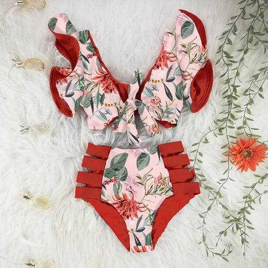 Traje de Baño~ Bikini Olanes Palo Rosa