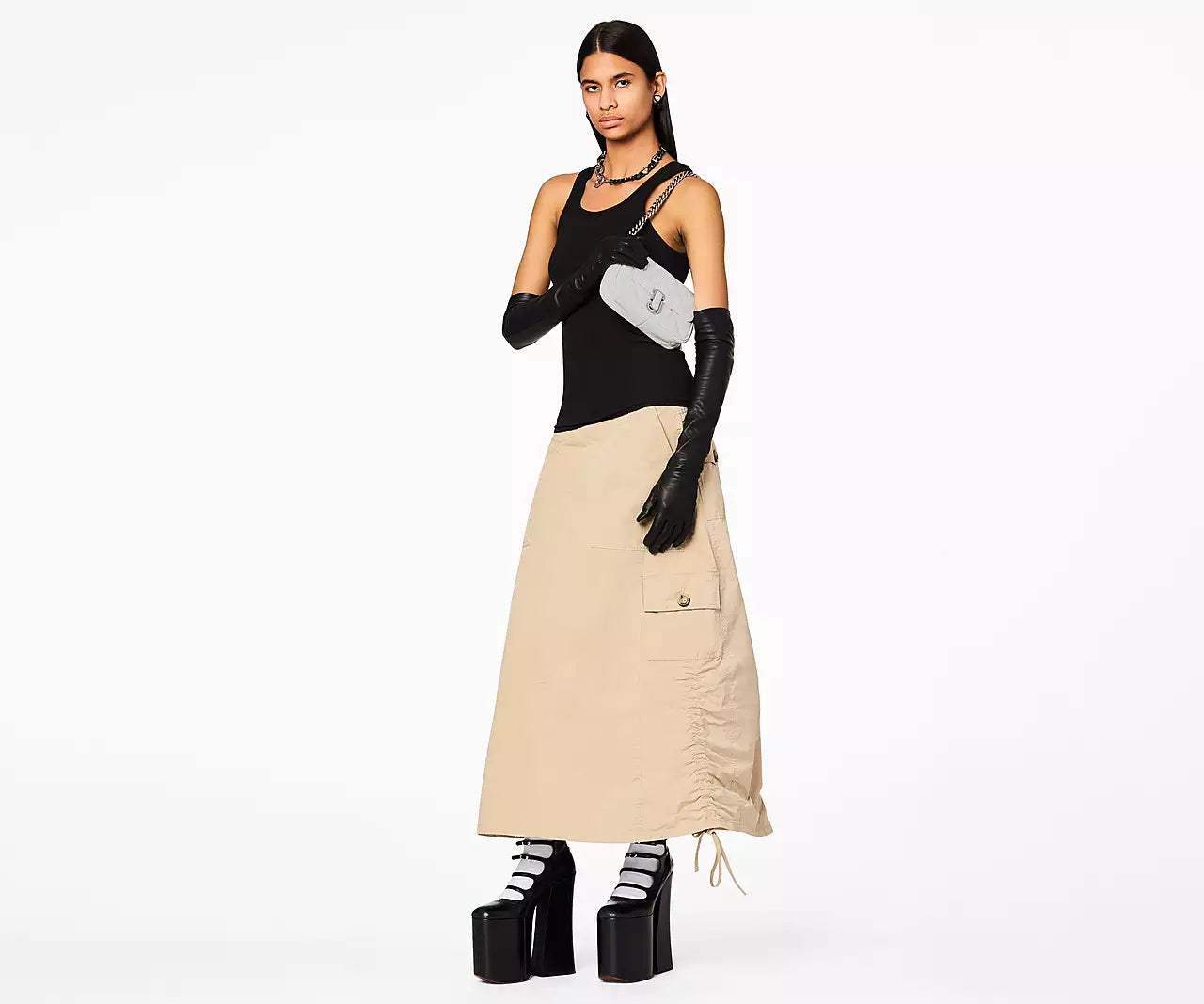 THE QUILTED LEATHER J MARC MINI SHOULDER BAG- Cotton