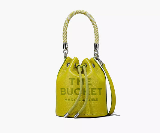 THE LEATHER BUCKET BAG- Citronelle