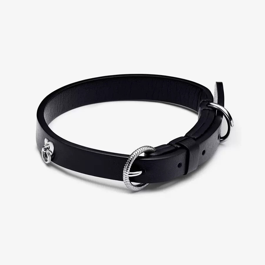 Black Leather-free Fabric Pet Collar