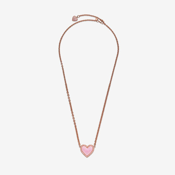 Pink Swirl Heart-Collar