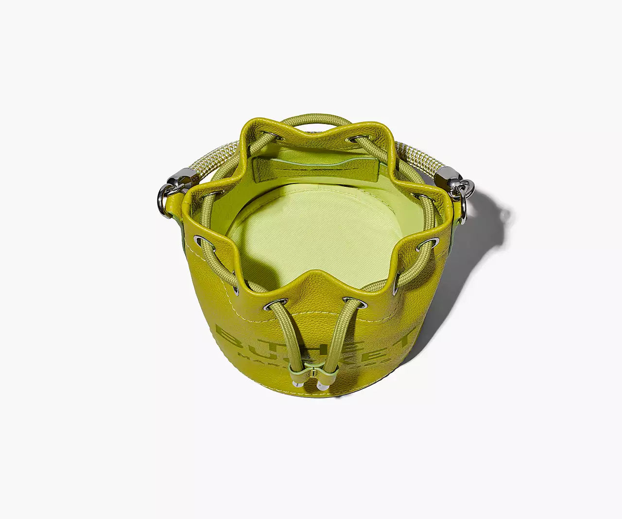 THE LEATHER BUCKET BAG- Citronelle