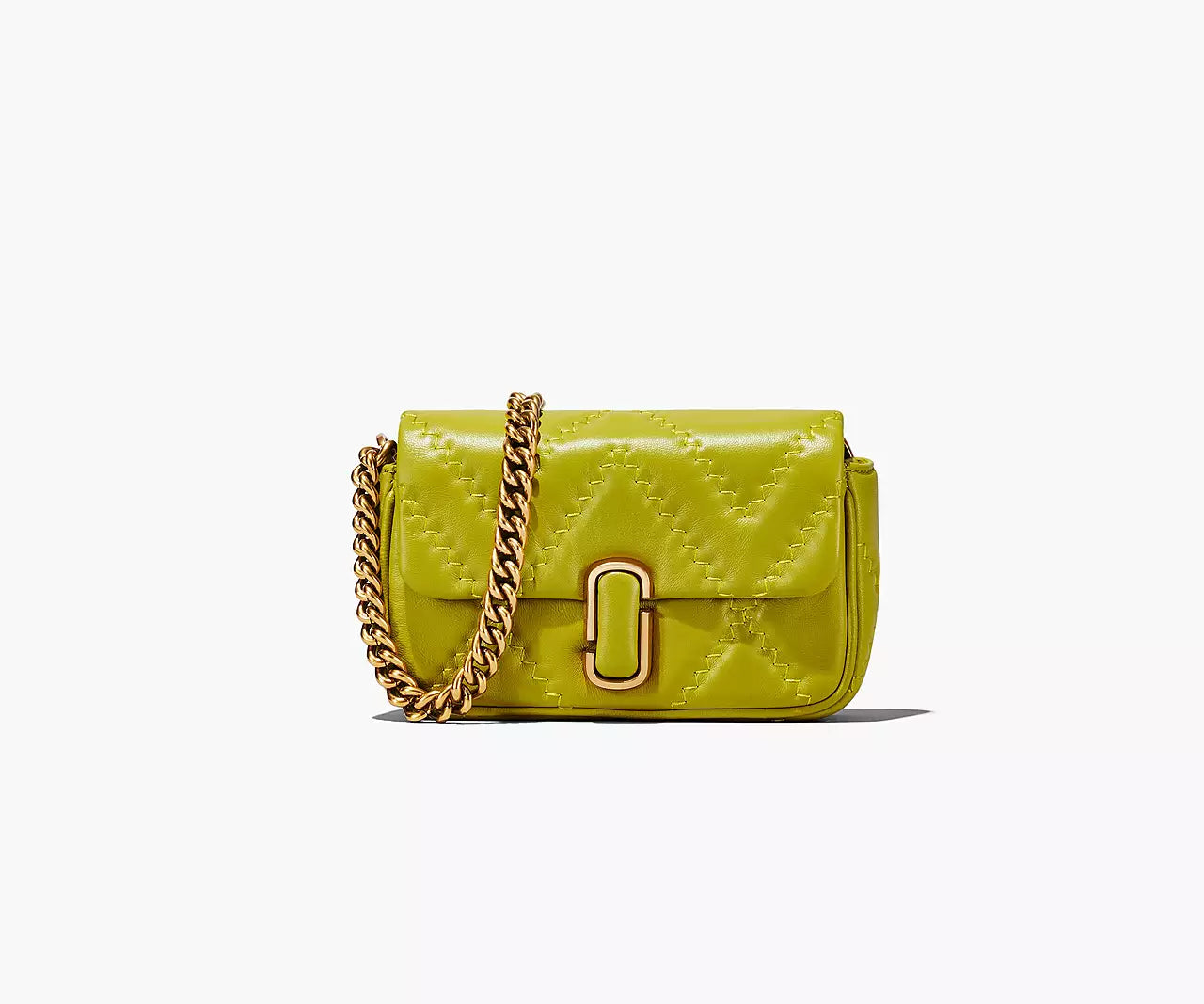 THE QUILTED LEATHER J MARC MINI SHOULDER BAG- Citronelle