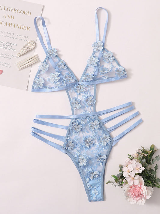 Body Azul Celeste Floral
