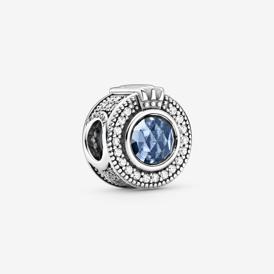 Sparkling Blue Crown O charm