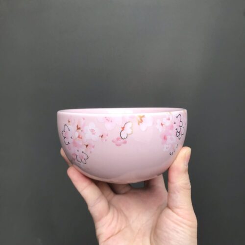 Taza Rosa con Gatito Blanco