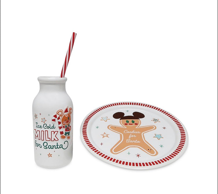 Mickey Mouse Milk and Cookies for Santa Set