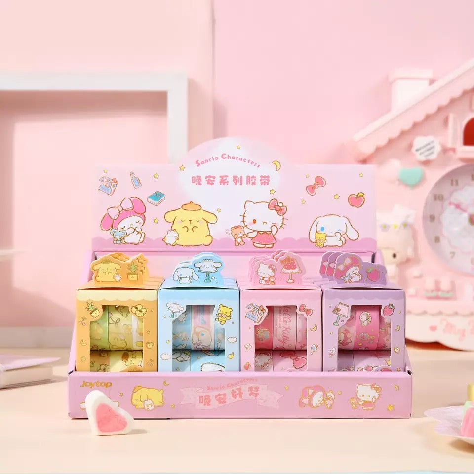 Caja Washi Tapes Hello Kitty - 4 Cajitas con 4 Rollos cada Una