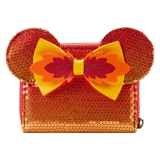 Exclusive - Disney Fall Minnie Mouse Sequin Ombre Zip Around Wallet