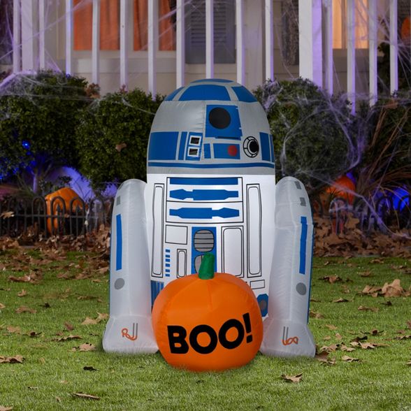 Inflable R2 D2 con Calabaza Boo Star Wars 91cm