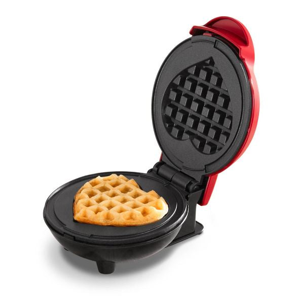 Mini Wafflera Corazon Rojo