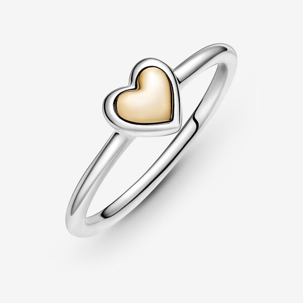 Domed Golden Heart Ring