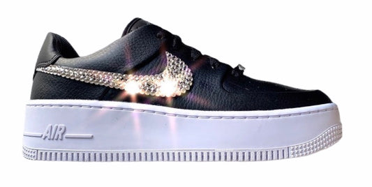 Nike Air force 1 con cristales swarovski negros