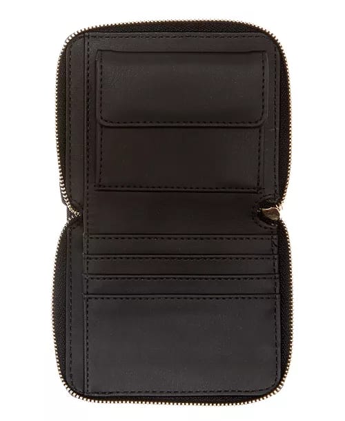 Faux Leather Small Wallet ~ Black