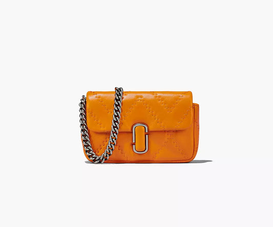 THE QUILTED LEATHER J MARC MINI SHOULDER BAG- Scorched
