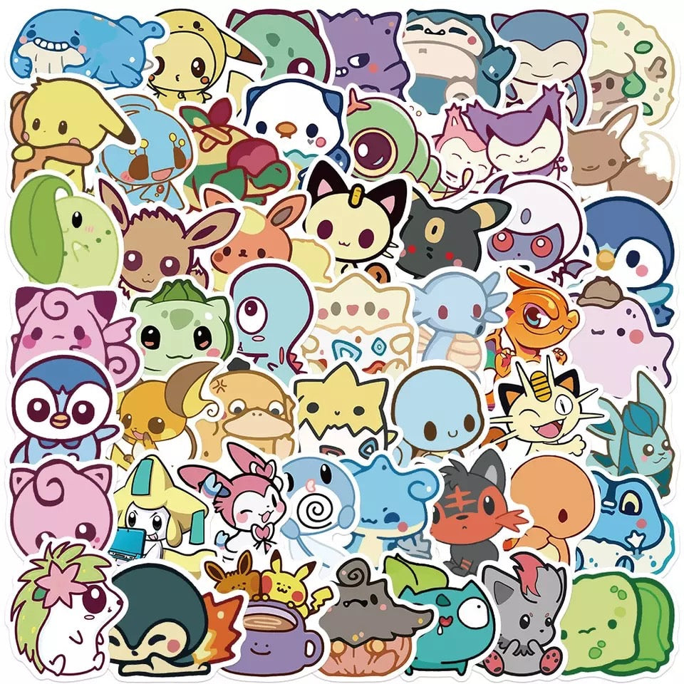 50 Stickers Pokemon