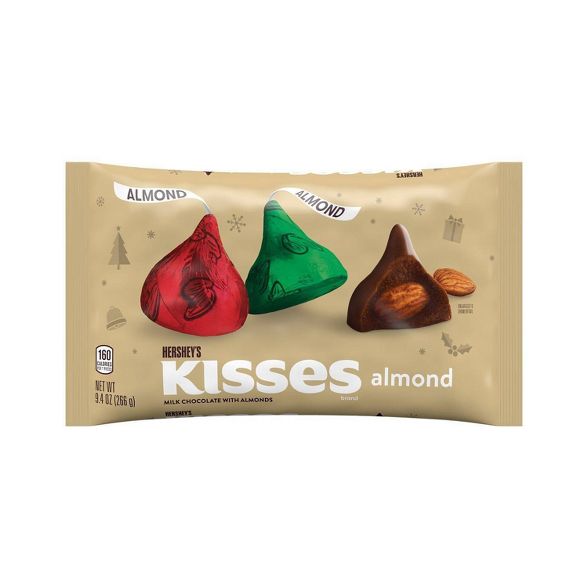 Hershey's Holiday Kisses with Almonds - 9.4oz