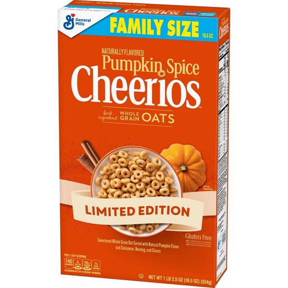 Pumpkin Spice Cheerios Family Size Cereal - 18.5oz - General Mills