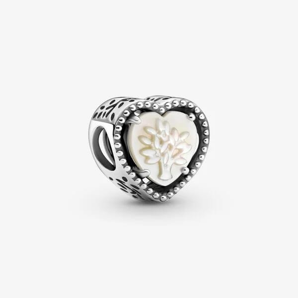 Openwork Heart & Family Tree Charm