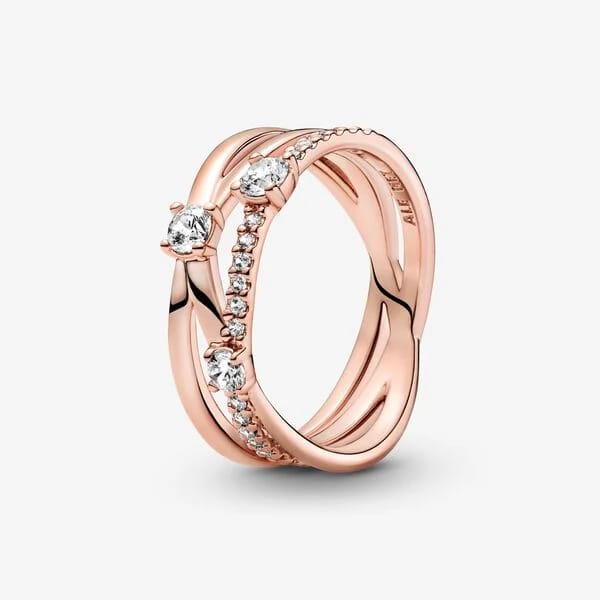 Sparkling Triple Band Ring