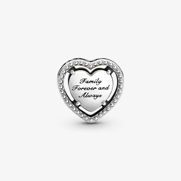 Openwork Heart & Family Tree Charm