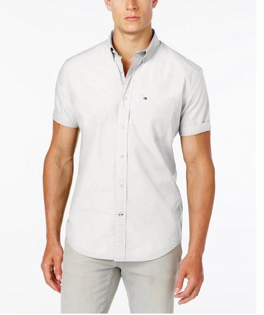 Tommy Hilfiger con botón en mangas blanca